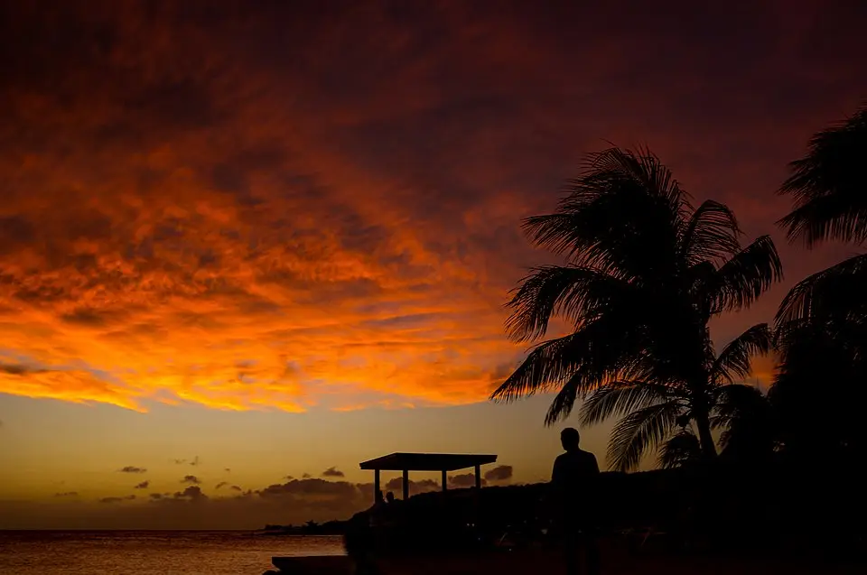 Curaçao ondergaande zon