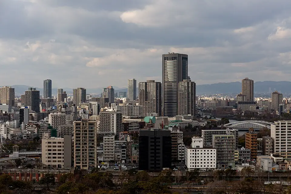 Japan Osaka skyline