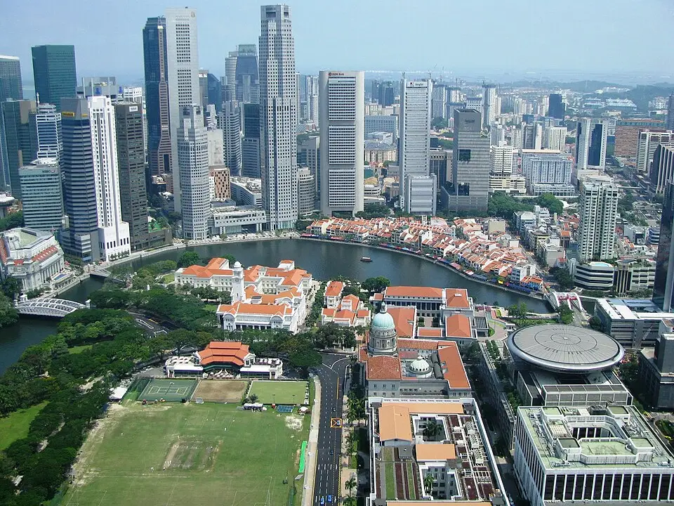 Singapore river en central business district