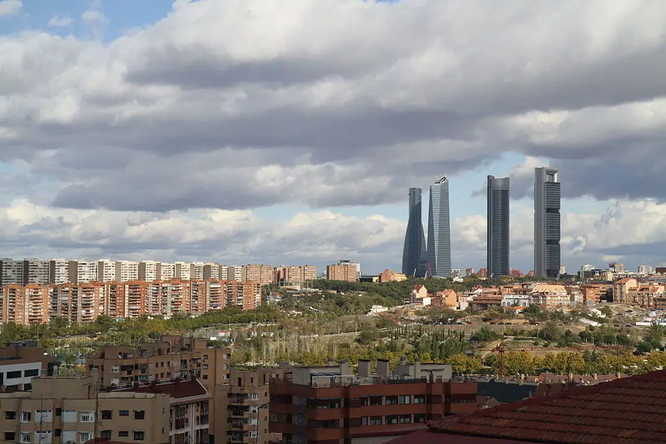 Spanje Madrid business district