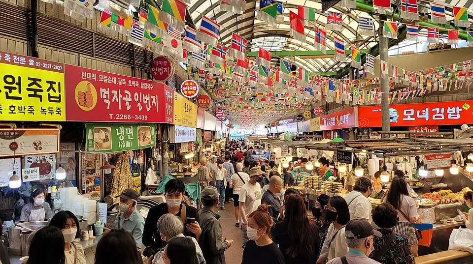 Zuid-Korea Gwangjang markt Seoul