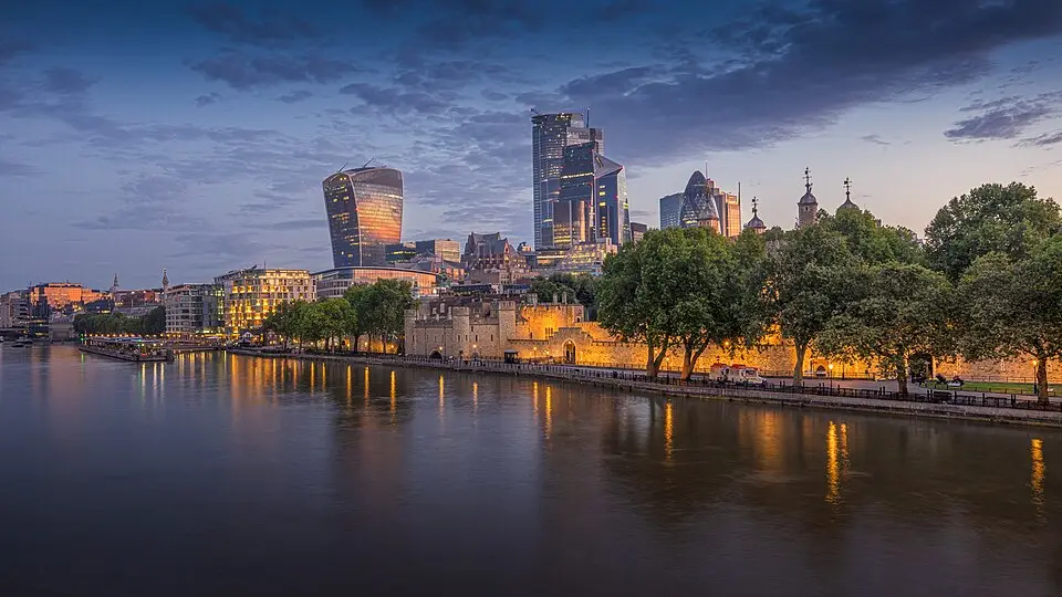 Engeland, London in de vroege ochtend