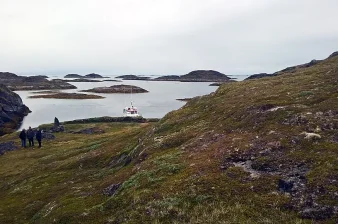 Groenland, het onbewoonde eiland Illuerunnerit