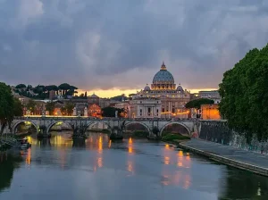 Italië, Sant' Angelo brug in Rome
