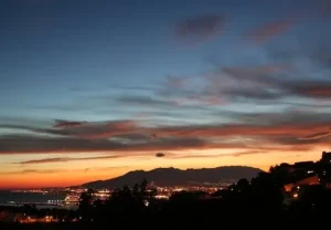 Spanje Malaga nachtopname