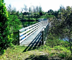Zuid-Georgia en de Zuidelijke Sandwicheilanden houten brug